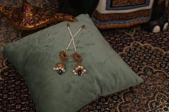 7 layer of pearl set with jhumka - Image 3