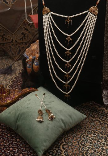 7 layer of pearl set with jhumka