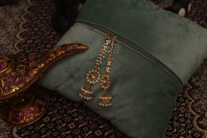 Hyderbadi Choker set with Ruby and pearl - Image 9