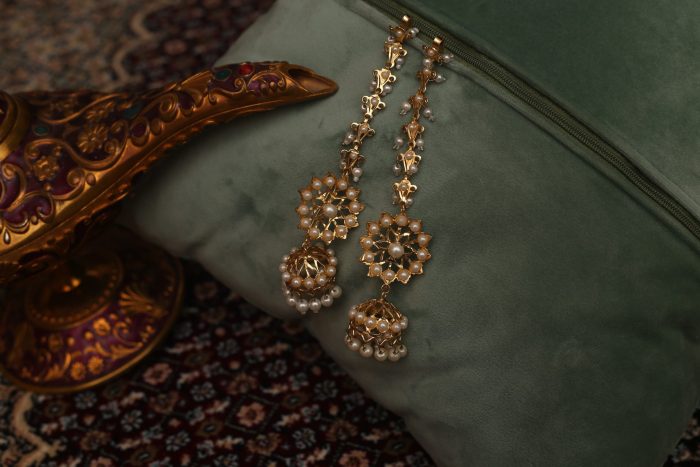 Hyderbadi Choker set with Ruby and pearl - Image 8