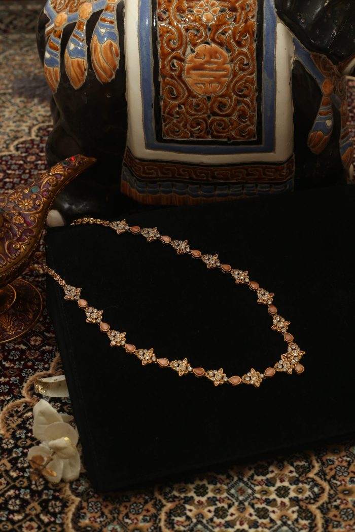 Moonstone with Diamond - Long Necklace - Image 2