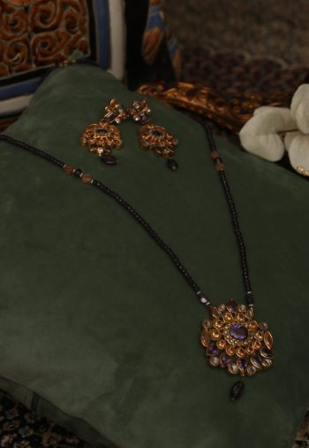 Amethys set with necklace and matching earrings