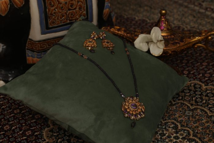 Amethys set with necklace and matching earrings