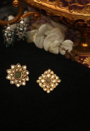 Kundan rings with emerald