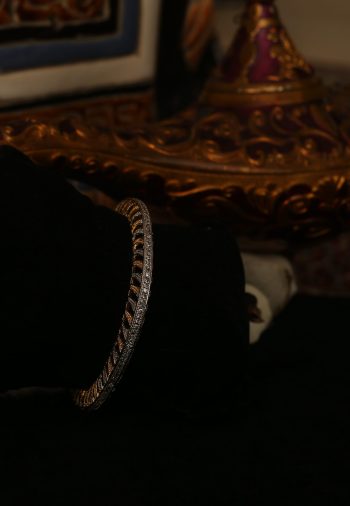 Gold and silver bangle