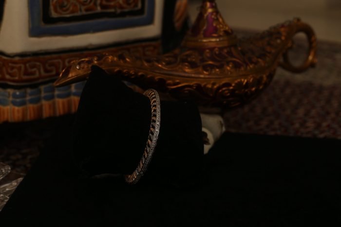 Gold and silver bangle