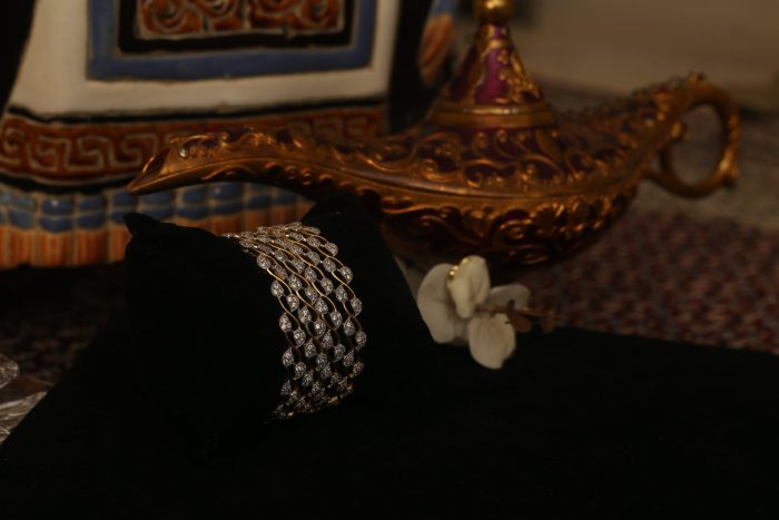 Gold with diamond bangle - Image 2