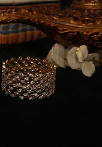 Gold with diamond bangle