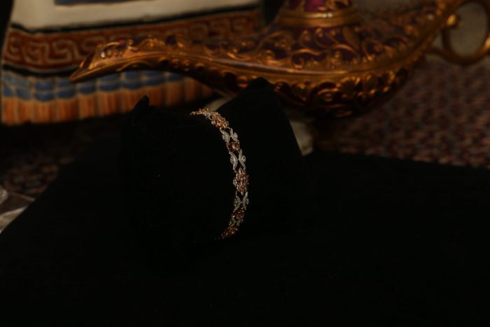 Gold and silver bangle