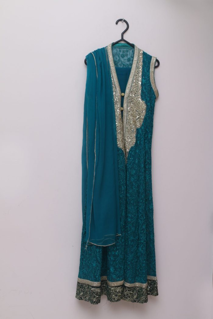 Bareeze Anarkali 4 Piece Set (Coatie, Payjama, Dupatta, Kameez) - Image 4