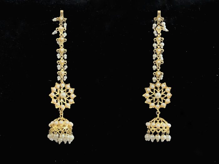 Hyderbadi Choker set with Ruby and pearl - Image 7