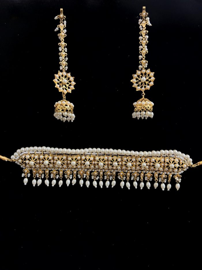 Hyderbadi Choker set with Ruby and pearl