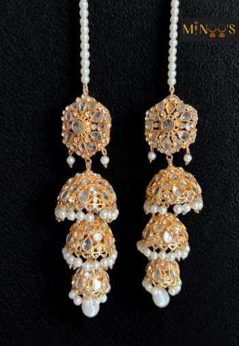 Gold Triple Jhumka