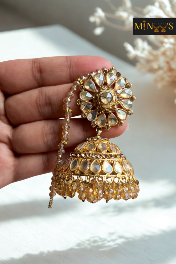 Gold Washed Jhumka - Image 4