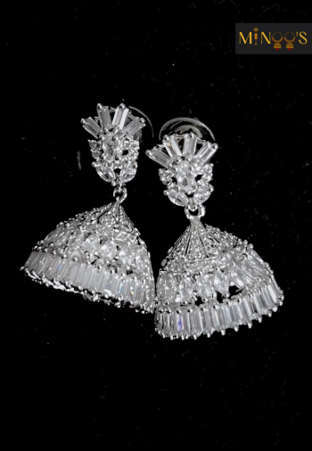 Silver Jhumkas