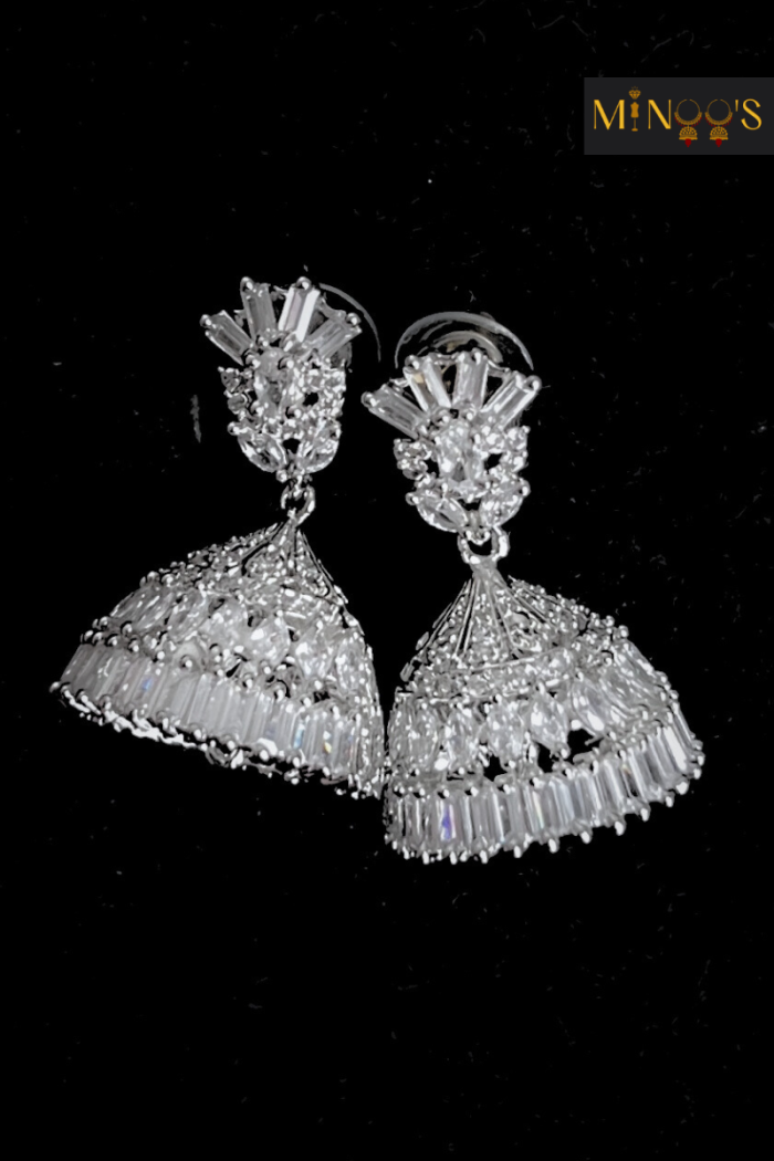 Silver Jhumkas
