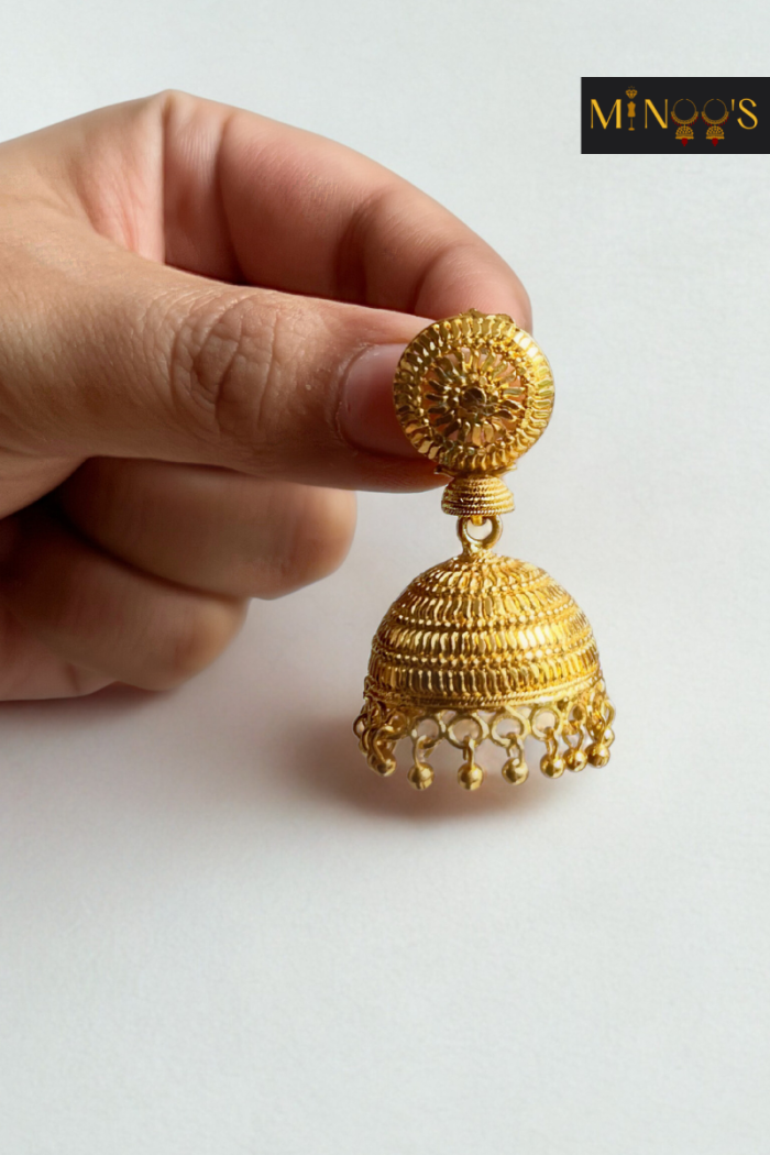 Gold Shine Jhumka - Image 3