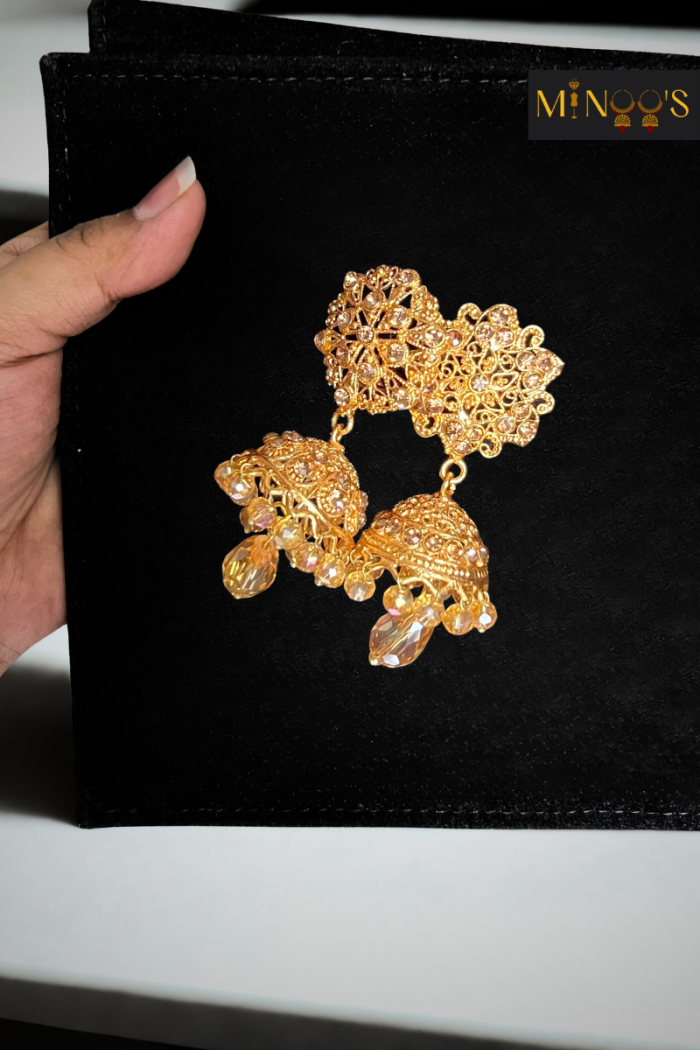Gold with Pearl Jhumka - Image 4
