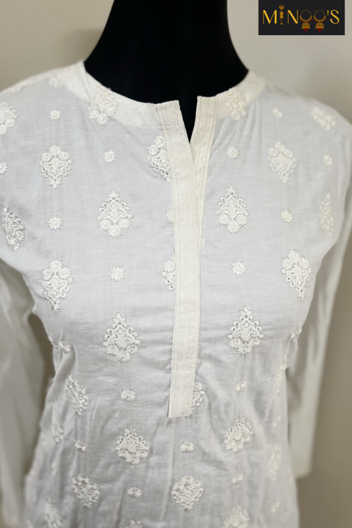 Minoo’s Embroidered Kurta w Saya Pants - Image 3