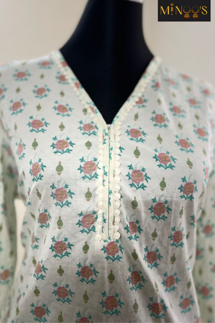Khaadi White Floral Cord-Set - Image 4