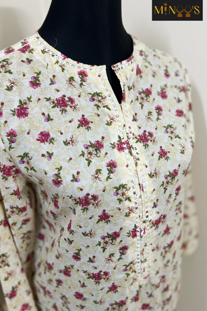 Khaadi White Floral Cord-Set - Image 6